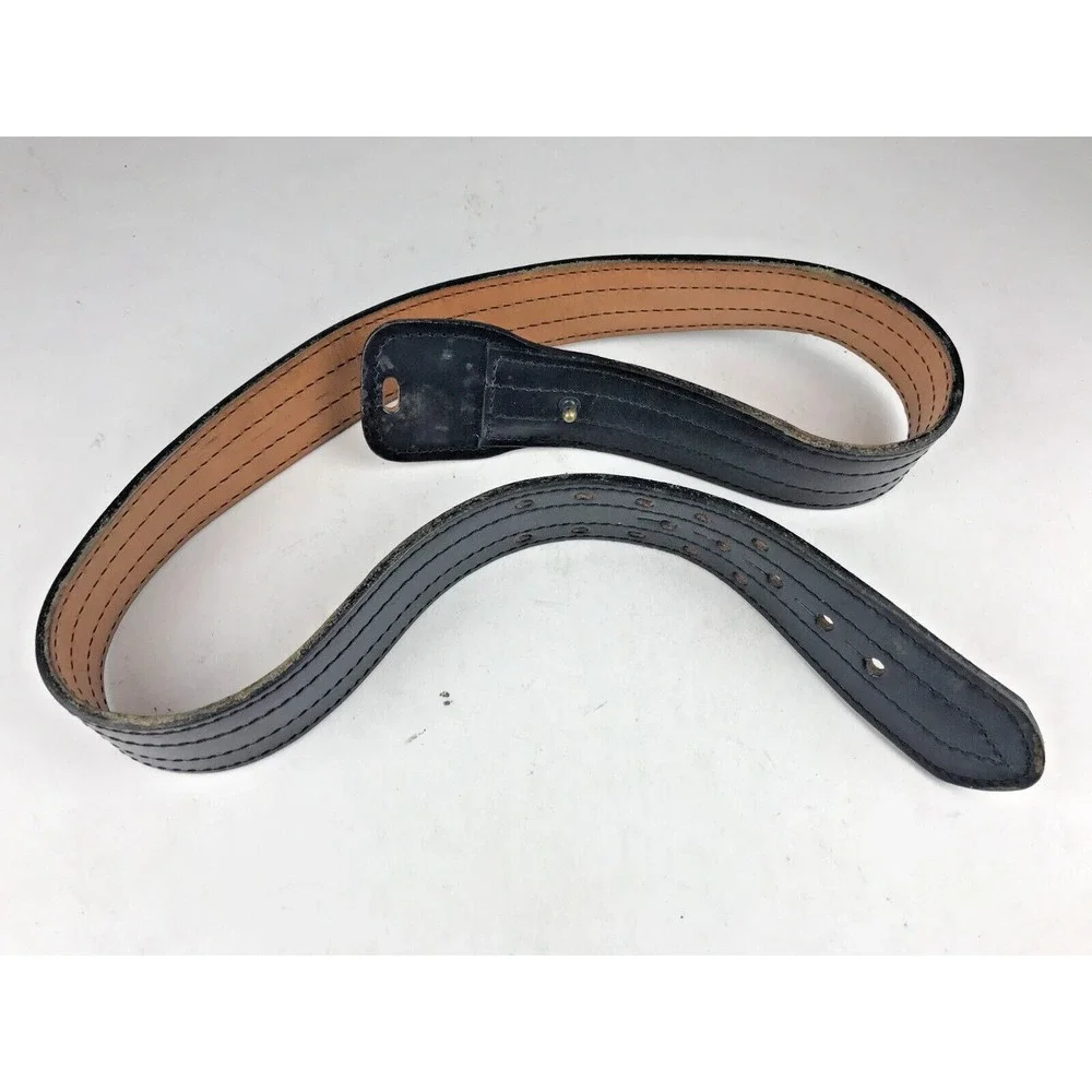 Dutyman 4011U Duty Belt Black Full‎ Grain Leather 4-Row Stitch 52.5